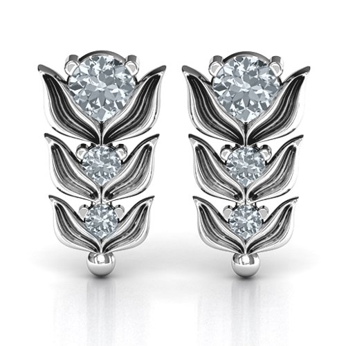 Be-leaves in Nature Earrings – Sterling Silver with Cubic Zirconia