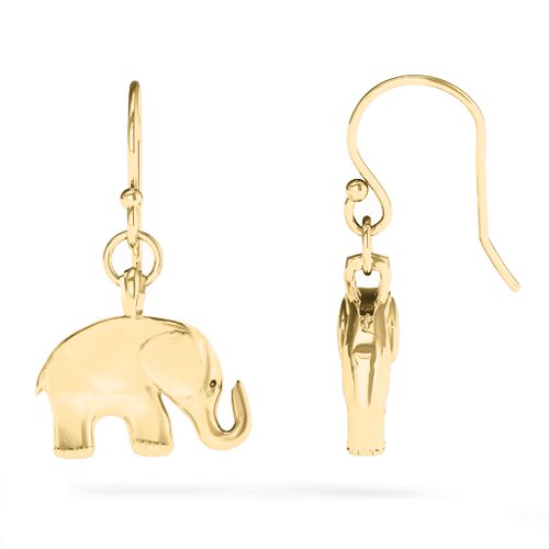 Elephant Earrings – 14K Yellow Gold