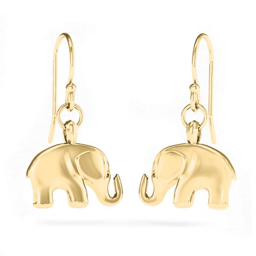 Elephant Earrings – 14K Yellow Gold