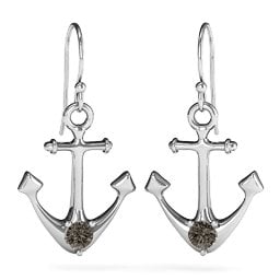 Gemstone Anchor Earrings