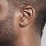 Engravable Square Disc Single Stud – Sterling Silver
