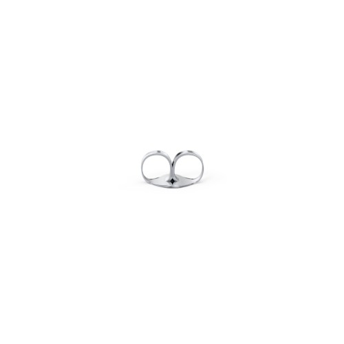 Engravable Square Disc Single Stud – Sterling Silver
