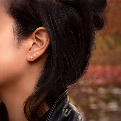 Star Shaped Stud Earrings – Sterling Silver