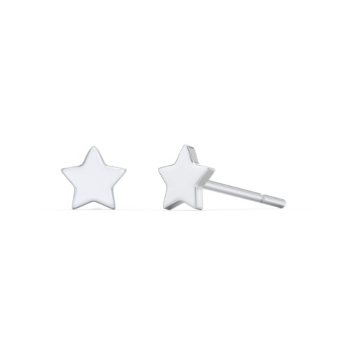 Star Shaped Stud Earrings – Sterling Silver