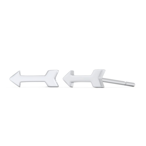 Arrow Shape Stud Earrings – Sterling Silver