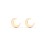 Moon Stud Earrings – 14K Yellow Gold