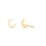 Moon Stud Earrings – 14K Yellow Gold