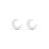 Moon Stud Earrings – Sterling Silver