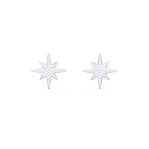 Starburst Stud Earrings – Sterling Silver