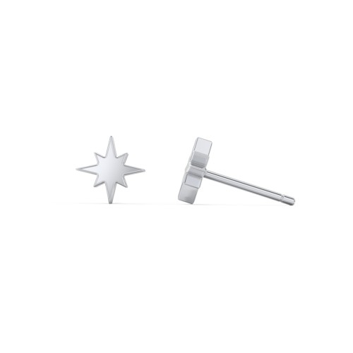Starburst Stud Earrings – Sterling Silver
