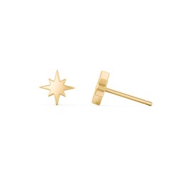 Starburst Stud Earrings in 10K Solid Yellow Gold