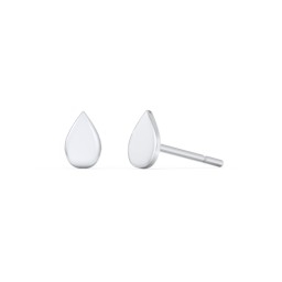 Raindrop Stud Earrings in 925 Sterling Silver