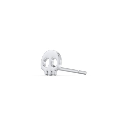 Skull Single Stud – Sterling Silver