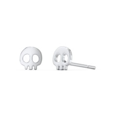 Skull Stud Earrings – Sterling Silver