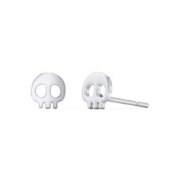 Skull Stud Earrings in 925 Sterling Silver