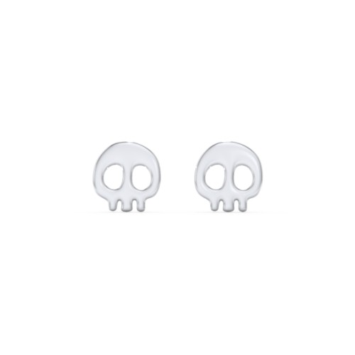 Skull Stud Earrings – Sterling Silver