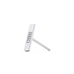 Engravable Petite Bar Single Stud – Sterling Silver