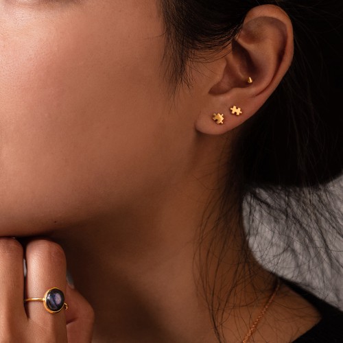 Mini Spike Single Stud – 10K White Gold
