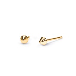 Mini Spike Stud Earrings in 10K Solid Yellow Gold