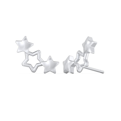 Cluster Star Earrings – Sterling Silver