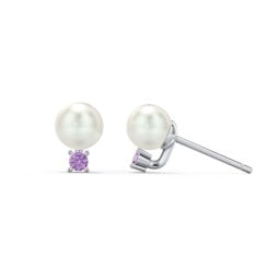 Freshwater Pearl and Accent Stud Earrings