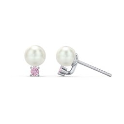 Freshwater Pearl and Accent Stud Earrings