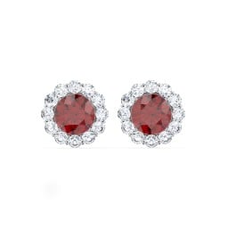 Halo Round Stud Earrings