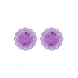 Halo Round Stud Earrings