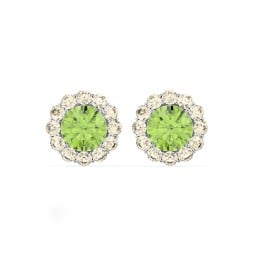 Halo Round Stud Earrings