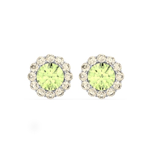 Halo Round Stud Earrings