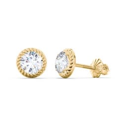 Twisted Rope Diamond Stud Earrings - 1.0 ct. tw.