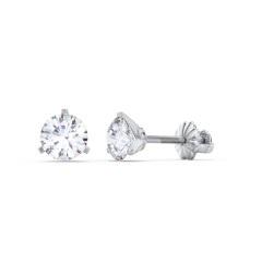14K White Gold 3 Prong Diamond Martini Stud Earrings - 0.33 ct. tw 