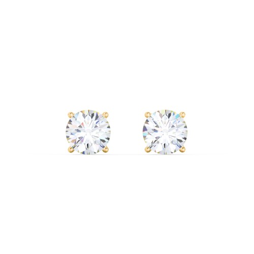4 Prong Classic Diamond Stud Earrings - 1.0 ct. tw. – 14K Yellow Gold with Lab Diamond