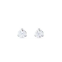 Birthstone Martini Stud Earrings in 925 Sterling Silver with Cubic Zirconia