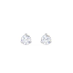 Birthstone Martini Stud Earrings in 925 Sterling Silver with Diamond
