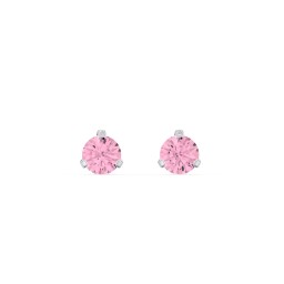 Birthstone Martini Stud Earrings in 925 Sterling Silver with Pink Tourmaline