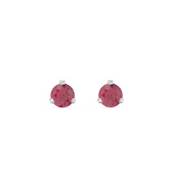 Birthstone Martini Stud Earrings in 925 Sterling Silver with Ruby