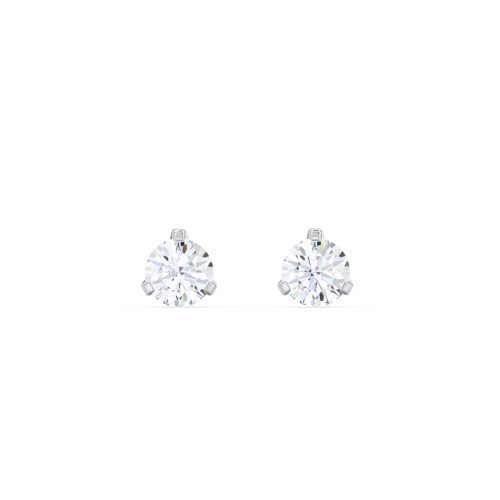 Birthstone Martini Stud Earrings – Sterling Silver with Cubic Zirconia