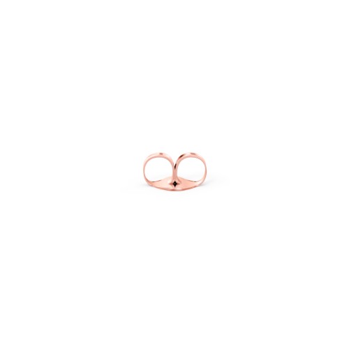 Classic Birthstone Single Stud – 10K Rose Gold with Blue Sapphire