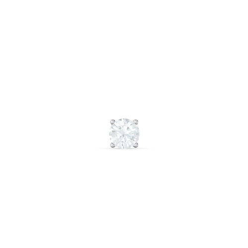 Classic Birthstone Single Stud – Sterling Silver with Aquamarine