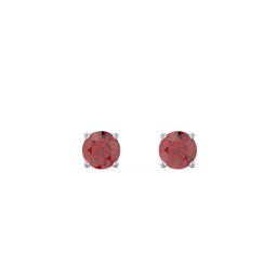 Classic Birthstone Stud Earrings in 925 Sterling Silver with Garnet