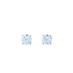 Classic Birthstone Stud Earrings in 925 Sterling Silver with Aquamarine