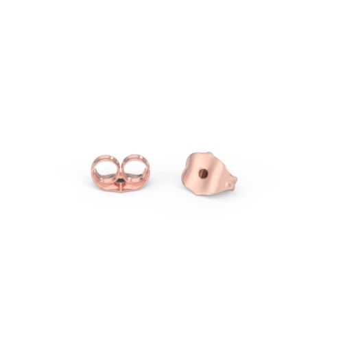 Classic Birthstone Stud Earrings – 10K Rose Gold with Pink Tourmaline