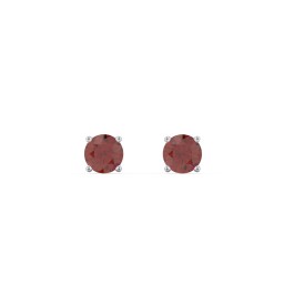 Classic Birthstone Stud Earrings in 925 Sterling Silver with Garnet