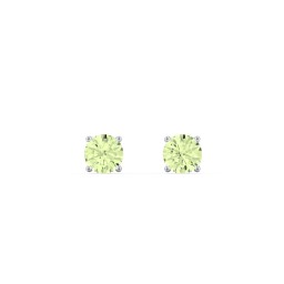 Classic Birthstone Stud Earrings in 925 Sterling Silver with Peridot