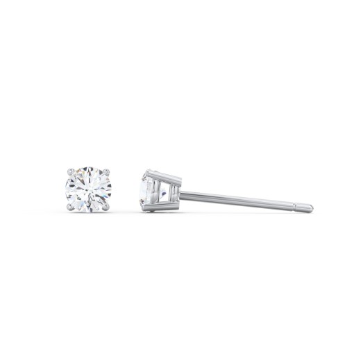 Classic Birthstone Stud Earrings – Sterling Silver with Cubic Zirconia