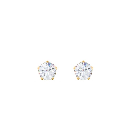 5 Prong Diamond Stud Earrings - 0.25 ct. tw. – 14K Yellow Gold with Lab Diamond