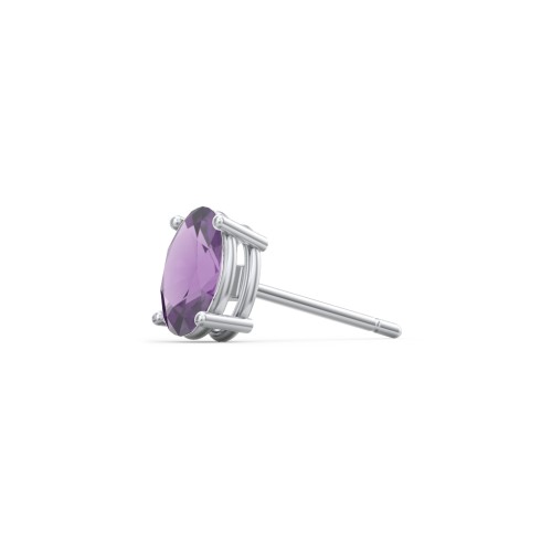 Classic Oval Birthstone Single Stud