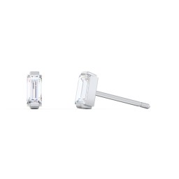 Classic Baguette Cut Stud Earrings in 925 Sterling Silver with Lab Diamond