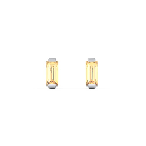 Classic Baguette Cut Stud Earrings